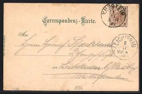 Lithographie Kufstein, Ortspanorama, Teufelskanzel, Sparchner Mühle