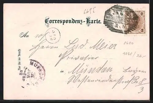 AK Mürzzuschlag, Totalansicht, Hirsch