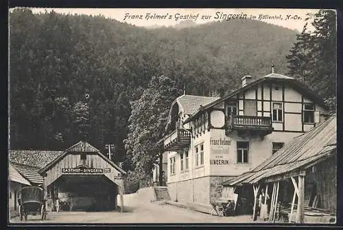 AK Schwarzau im Gebirge, Gasthof zur Siegerin im Höllental von Franz Helmer