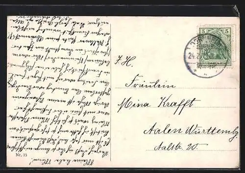 Künstler-AK M.Müller jun.: Auerhahn auf dem Feld