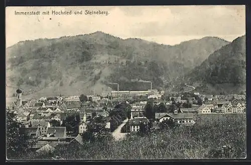 AK Immenstadt, Ortstotale mit Hochried und Steineberg