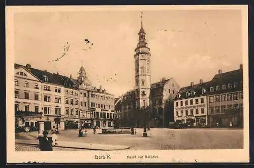 AK Gera-R., Markt mit Rathaus