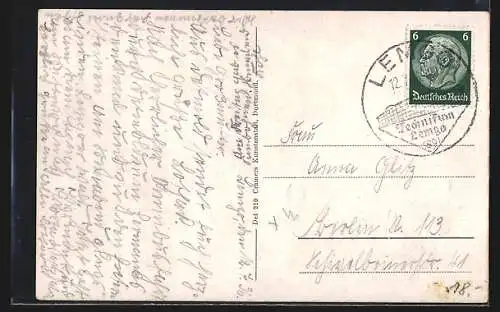 AK Detmold, Schloss mit Fontäne