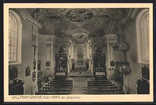 AK Deggingen, Kirche Ave-Maria, Innenansicht