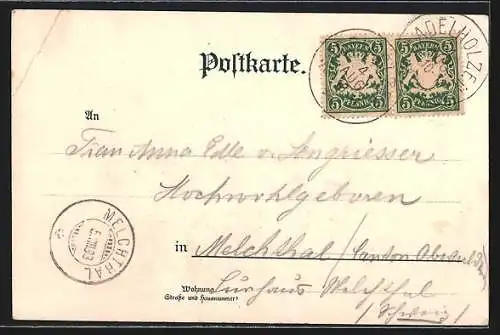 AK Adelholzen, Ortspanorama aus der Vogelschau