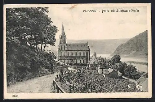 AK Oberwesel, Ortspartie mit Liebfrauenkirche