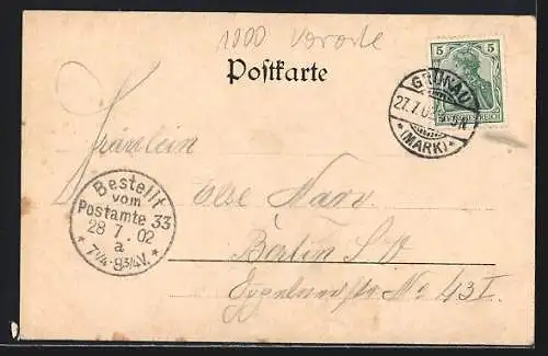AK Berlin-Grünau, Ansicht des Sportdenkmals