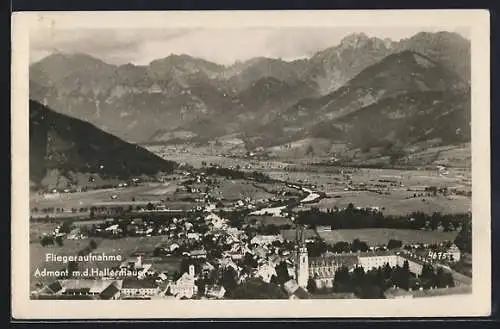 AK Admont, Fliegeraufnahme m. d. Hallermauer