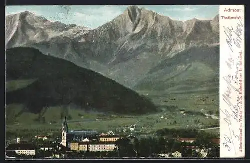 AK Admont, Teilansicht mit Bergpanorama