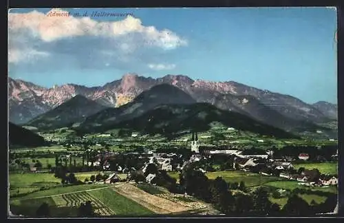 AK Admont, Ortsansicht mit den Hallermauern