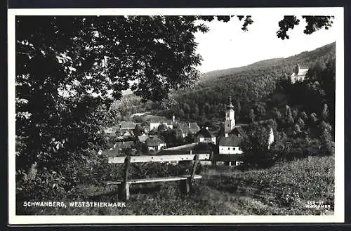 AK Schwanberg /Weststeiermark, Blick über den Ort