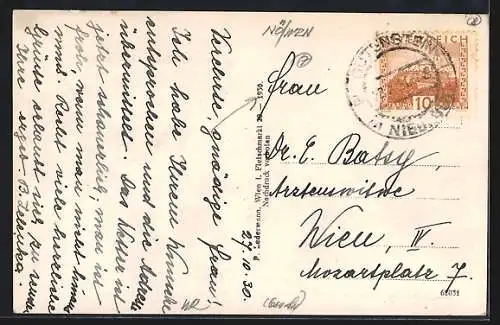 AK Gutenstein, Totalansicht mit Ruine