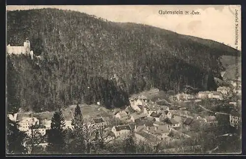 AK Gutenstein, Ortsansicht von oben herab