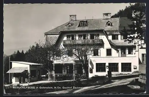 AK Gutenstein, Mariahilfberg, Gasthof Zechmeister mit Kiosk