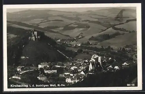 AK Kirchschlag i. d. buckligen Welt, Ortsansicht aus der Vogelschau