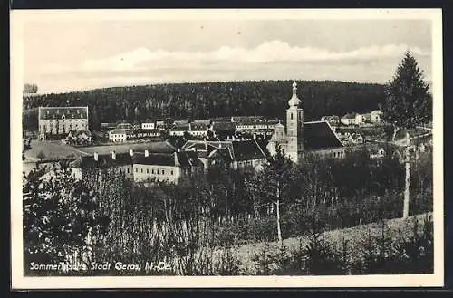 AK Geras /N.-Oe., Blick über die Dächer