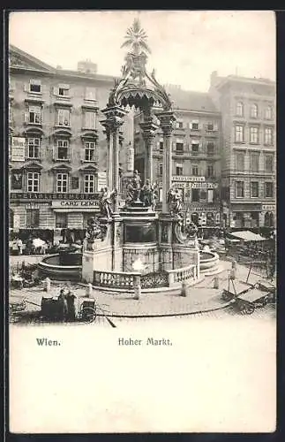 AK Wien, Hoher Markt mit Restaurant von Carl L.