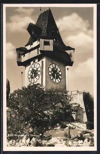 AK Graz, Bürgerbastei und Uhrturm