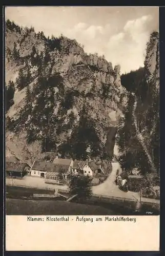 AK Gutenstein /N.-Oe., Klamm Klostertal, Mariahilfberg