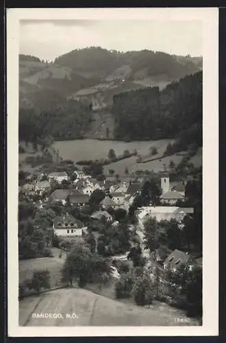 AK Randegg /N.-Ö., Ortsansicht aus der Vogelschau