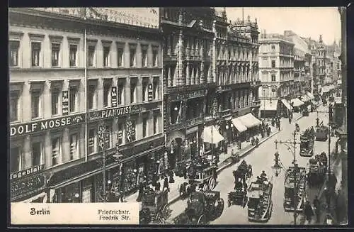 AK Berlin, Friedrichstrasse mit Geschäften