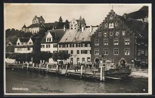 AK Meersburg, Uferpartie mit Postamt