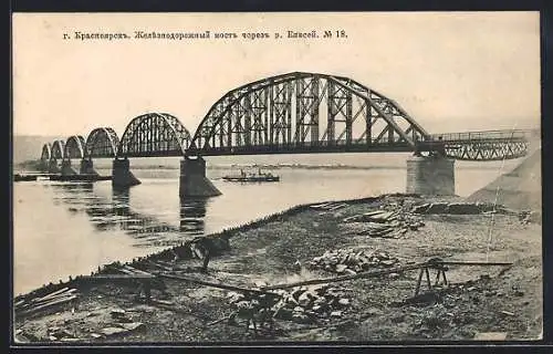 AK Krasnojarsk, Flusspartie mit Brücke