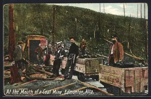 AK Edmonton /Alta., At the Mouth of a Coal Mine