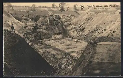 AK Katanga, Mine Prince Léopold, Partie à ciel ouvert, Blick in eine vom Bergbau zerfressene Schlucht