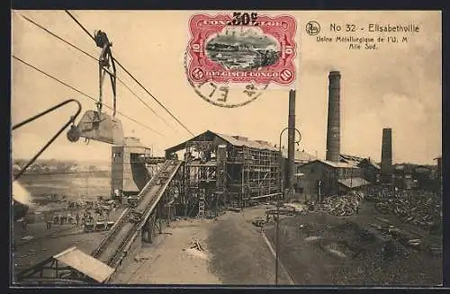 AK Elisabethville, Usine Metallurgique de I'U. M. Alle Sud