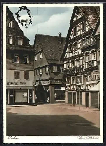 AK Aalen, Hauptstrasse mit Café