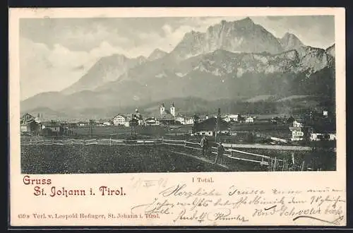 AK St. Johann in Tirol, Blick zur Kirche