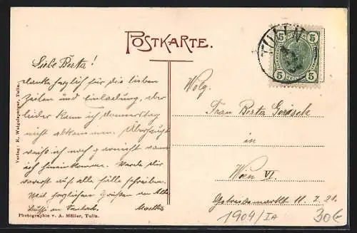 AK Tulln, Hauptplatz mit St. Pöltner Tor