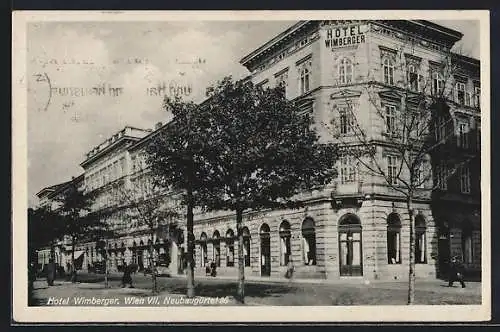 AK Wien, Hotel Wimberger, Neubaugürtel 36