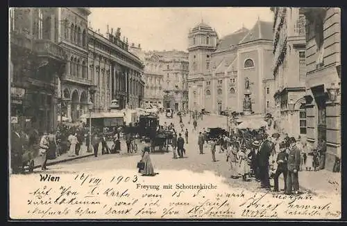 AK Wien, Freyung mit Schottenkirche