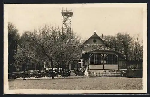 AK Gaaden /Wienerwald, Cafe-Restaurant zur Jubiläumswarte auf der Vogeltennwiese