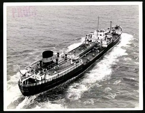 Fotografie Tankschiff / Tanker Lydefield, Heimathafen Newcastle, Grossformat 25 x 20cm