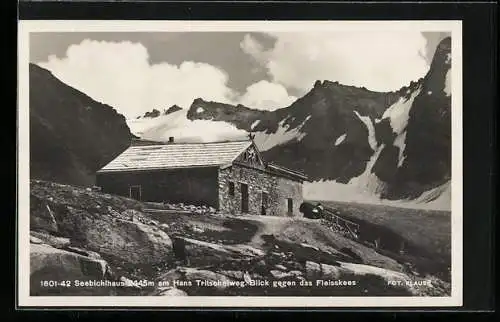 AK Seebichlhaus am Hans Tritschelweg, Blick gegen das Fleisskees