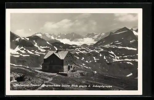 AK Hagenerhütte /Mallnitzer Tauern, Blick gegen die Ankogelgruppe