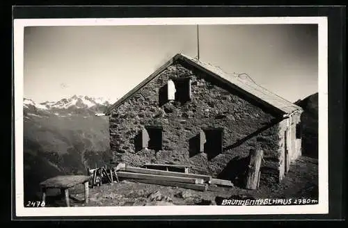 AK Brunnenkoglhaus, Hütte der Sekt. Touristenklub des D. u. Oe. A. V. Gruppe Innsbruck