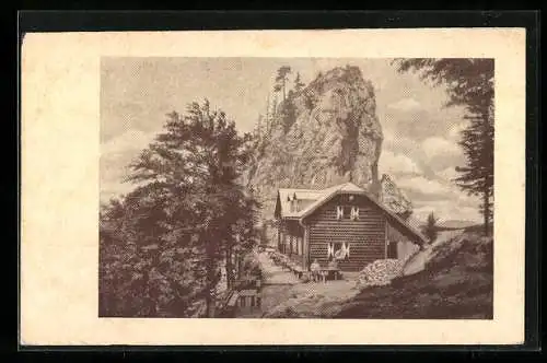 AK Kienthaler-Hütte am südl. Schneeberg, Eigentum der Alp. Gesellschaft Kienthaler in Wien