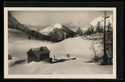 AK Leistalmhütte, Ansicht gegen den Dachstein