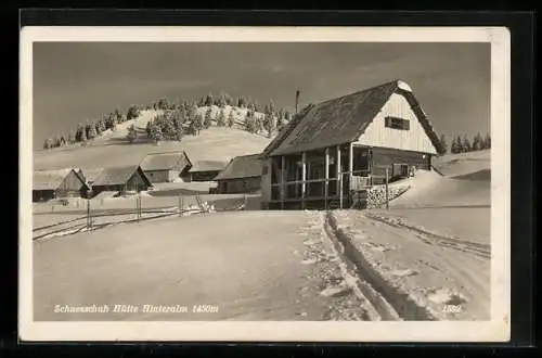 AK Hinteralm, Die Schneeschuh-Hütte im Winter