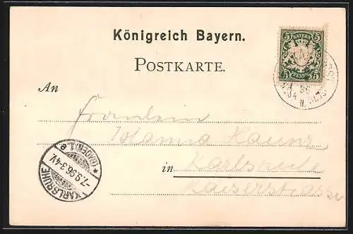 Lithographie Landau / Pfalz, Trifels, Madenburg, Bad Gleisweiler
