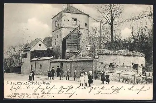 AK Augsburg, Strasse am Jakober-Wall