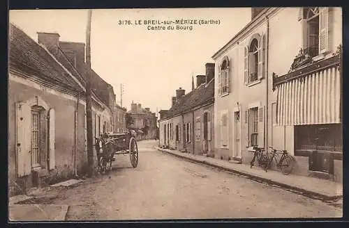 AK Le Breil-sur-Mérize, Centre du Bourg