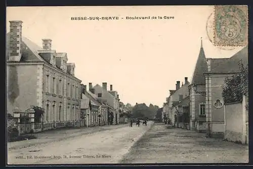 AK Bessé-sur-Braye, Boulevard de la Gare