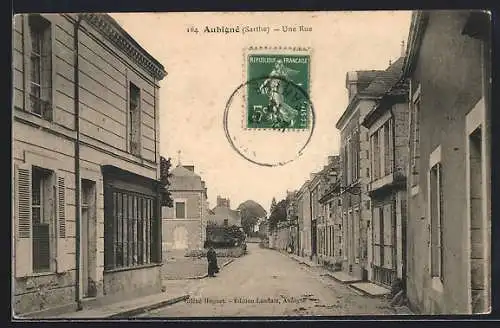 AK Aubigné, Une Rue