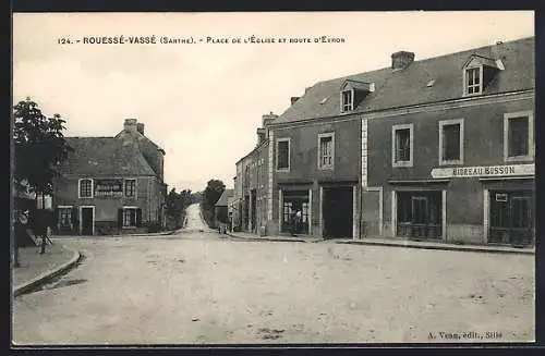 AK Rouessé-Vassé, Place de l`Église et route d`Évron