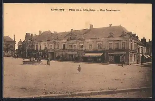 AK Ecommoy, Place de la République et Rue Sainte-Anne